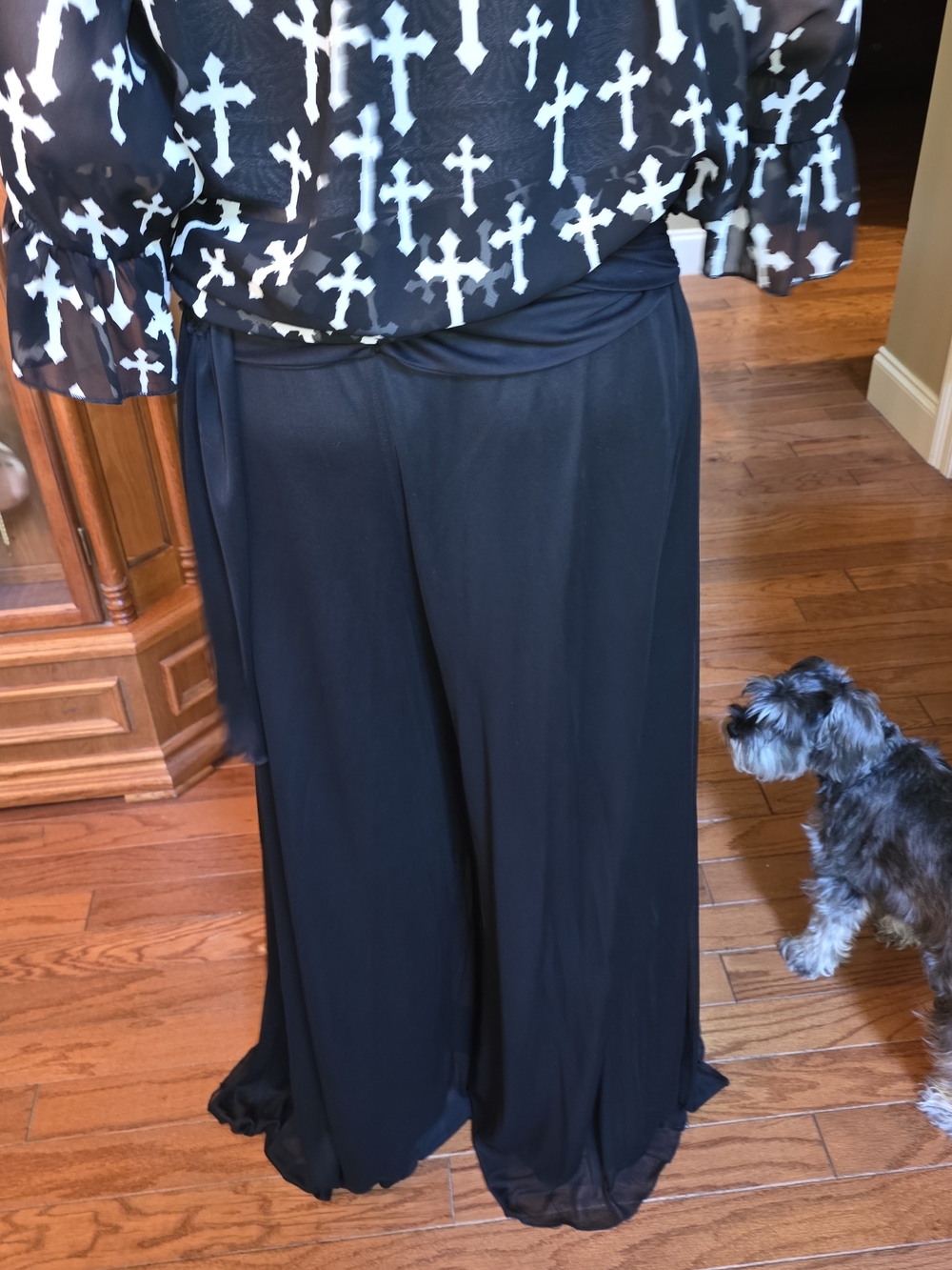 dressbarn Black Wide Leg Palazzo Pants